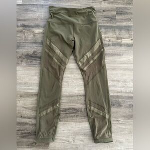 Lorna Jane High Waist Running Tights – Olive (S)